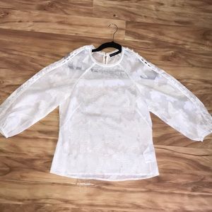 Karen millen blouse sheer button detail 8 shirt